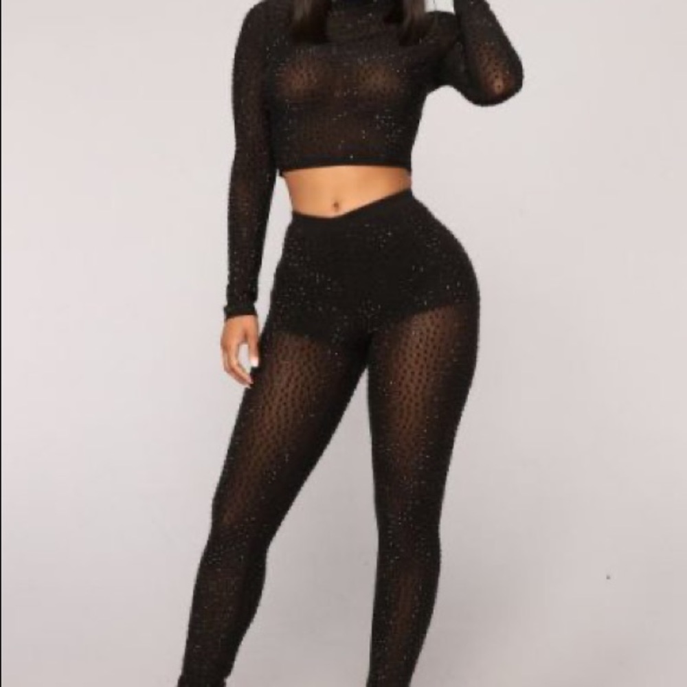 Fashion Nova Lead By Example Rhinestone Set